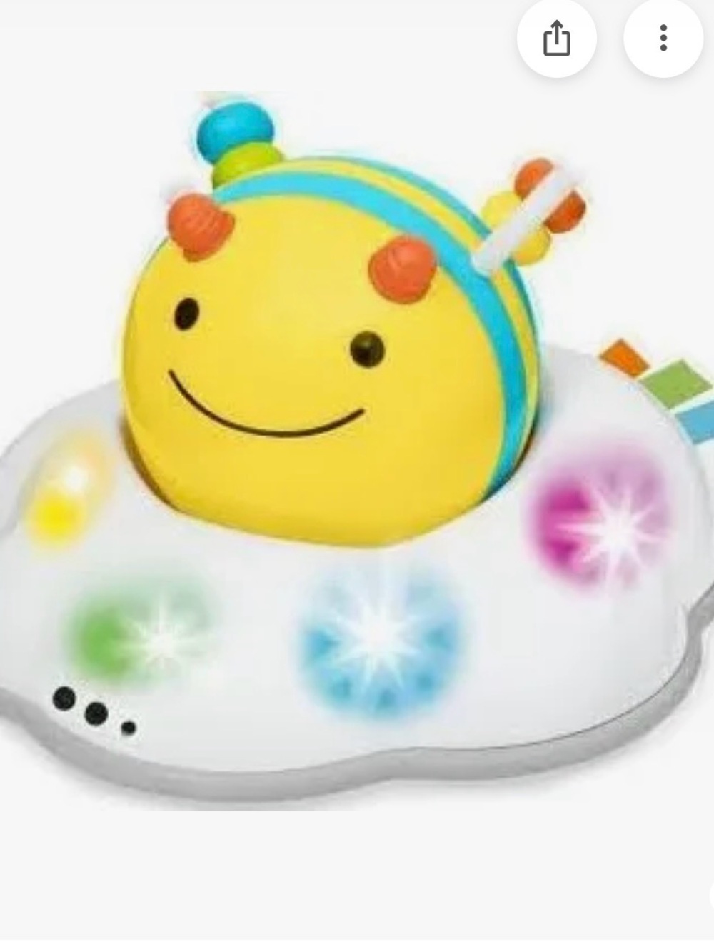 Skip Hop Yellow Musical Bee Light-Up Learning Toy with Blue and Orange Accents